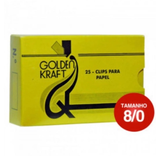 Clips 8/0 Galvanizado Golden Kraft CX C/25 UN