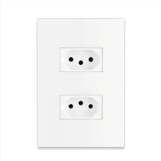 Tomada Dupla *20A* C/ Placa 2P /110/220/250V Linha Lissê Apoio//