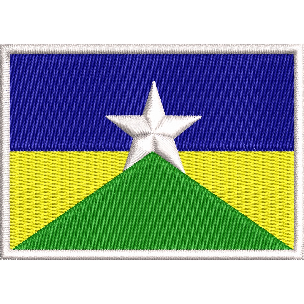 Patch Bandeira da Rondônia 7cmx5cm - Moto Clube Motoqueiro Airsoft