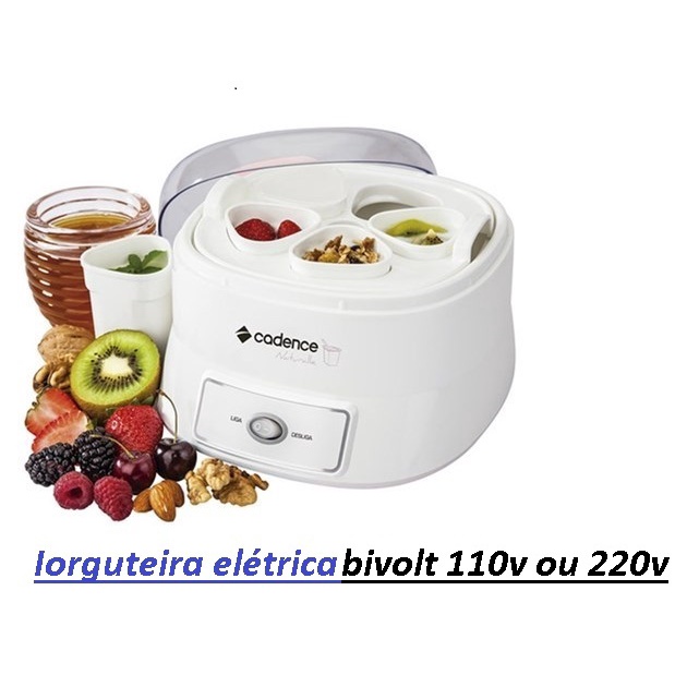 Iogurteira Cadence Naturalle 1l Iog100 Saudável 9w 110v 220v Bivolt