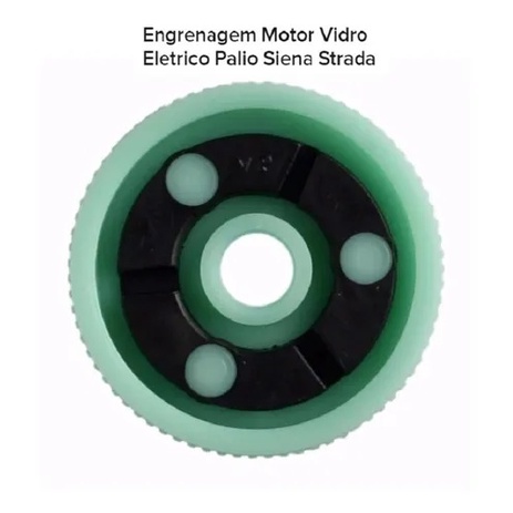 Engrenagem Motor Vidro Elétrico Palio Siena Strada 1996/2012