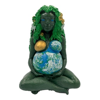 Deusa Gaia Estatua Em Resina Wicca Geia, Gaea Ou Gé Verde