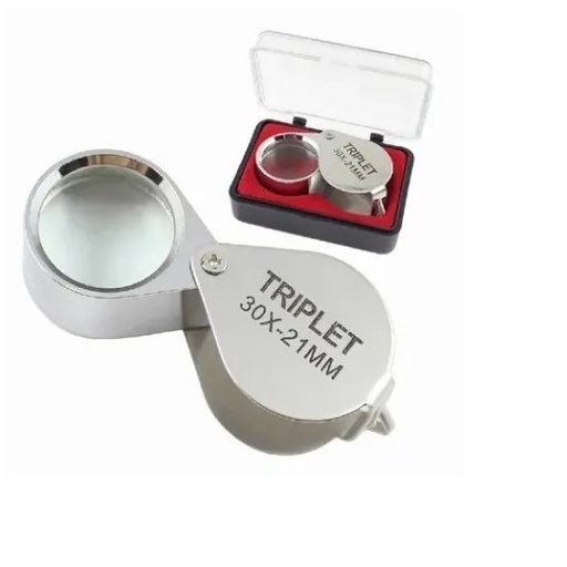 mini Lupa 30x21mm Inox Relojoeiro Joalheiro Gota De Mão
