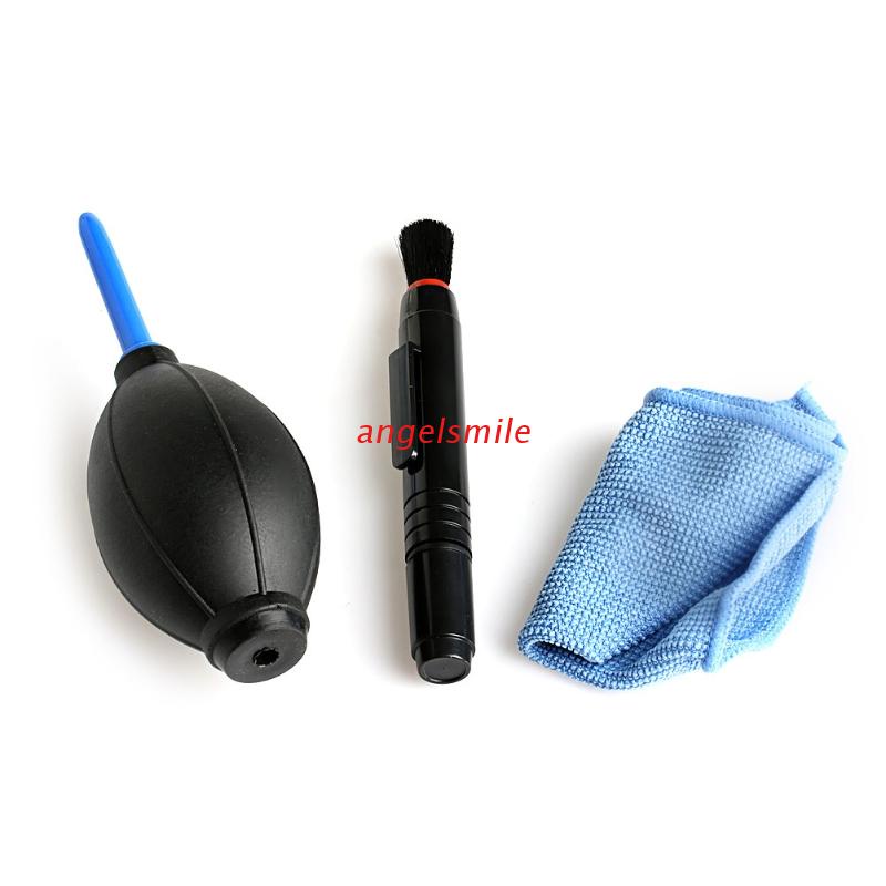 Melhor 3 Em 1 Lente Limpeza Conjunto DSLR VCR Camera Caneta Poeira Blower Cleaner Kit Pano