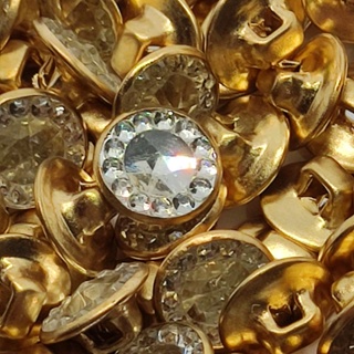 20 unidades de botão de alumínio com pedrinha de acrílico cód 243 cx 33 em Oferta na Shopee