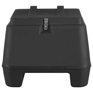 Baú Bauleto Plástico Para Moto 80 Litros Entregas Transporte Motoboy Frete Cromo Forte Injetado