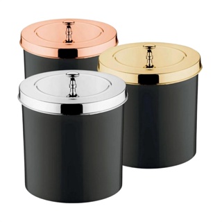 Lixeira Colore 5 Litros Preta com Tampa Colorida Resistente em Oferta na Shopee