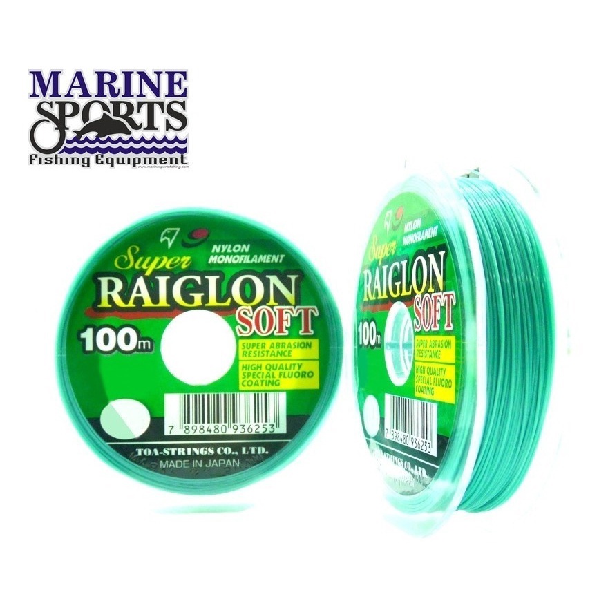 Linha Monofilamento Marine Sports Raiglon Soft  100 Metros Japan
