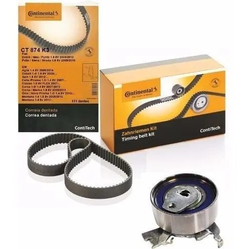KIT CORREIA DENTADA E TENSOR SPIN 1.8 8V 2012 / 2021 COM HNBR ORIGINAL CONTINENTAL CONTITECH em Oferta na Shopee