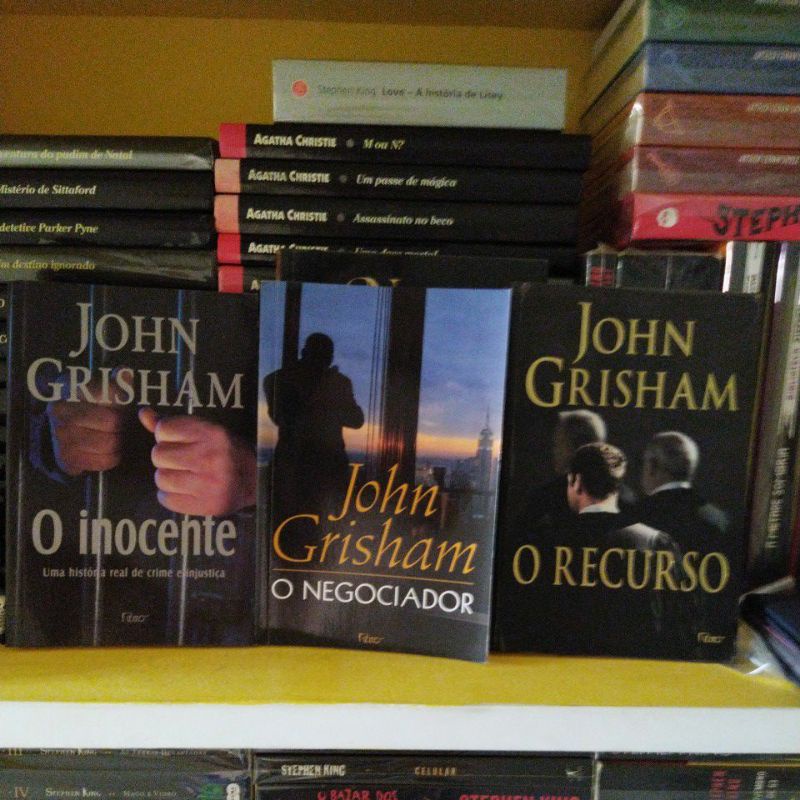 livros John grisham o inocente , o negociador , o recurso