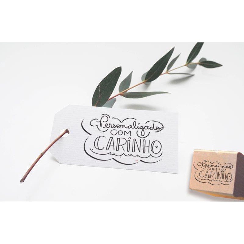 Kit 6 Carimbos decde madeira para embalagem sacola bolsa saco feito com amor a mão artesanal sua encomenda chegou sorria