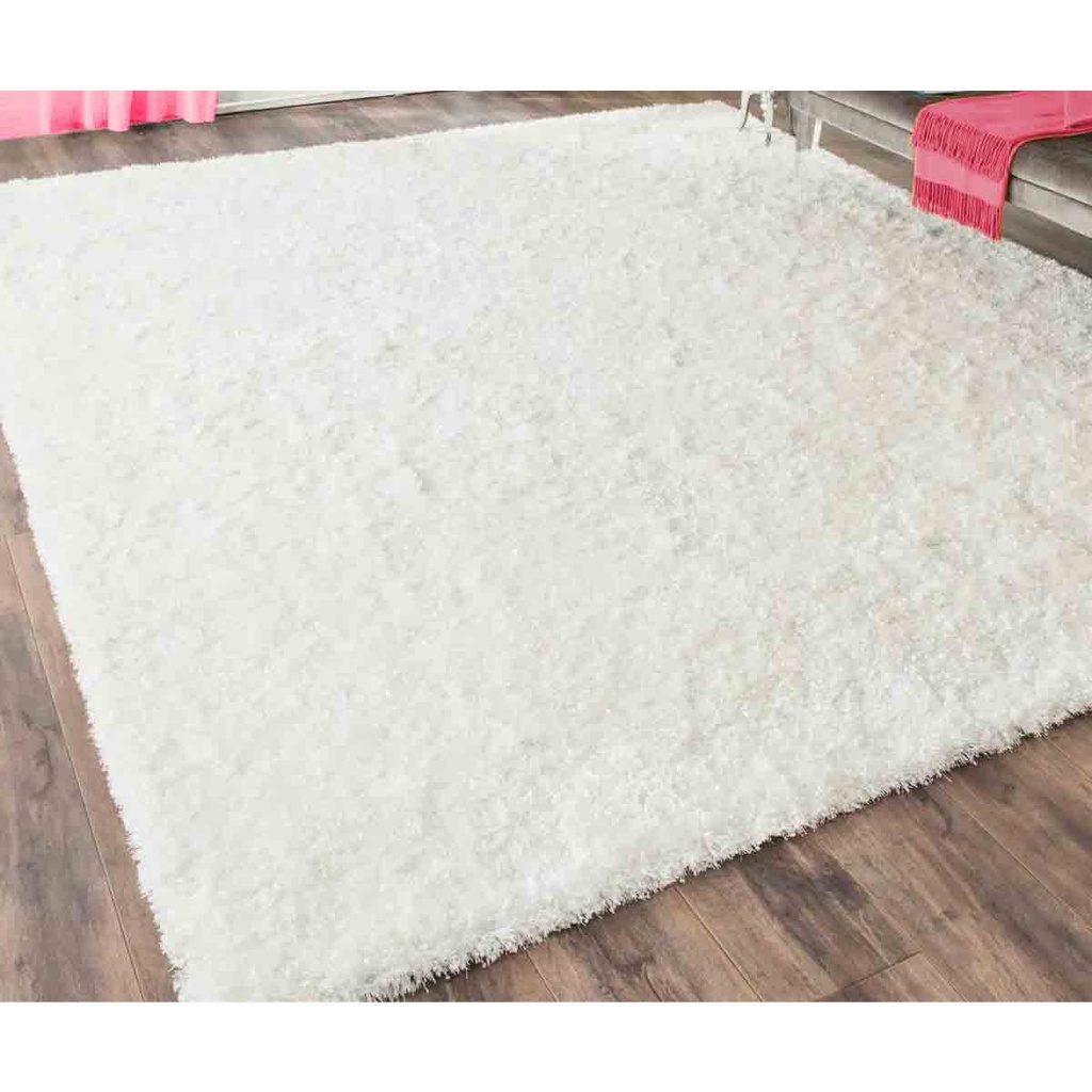 Tapete 2,00 X 1,40 Costa Oro Shaggy Mega Promoção Peludo Branco