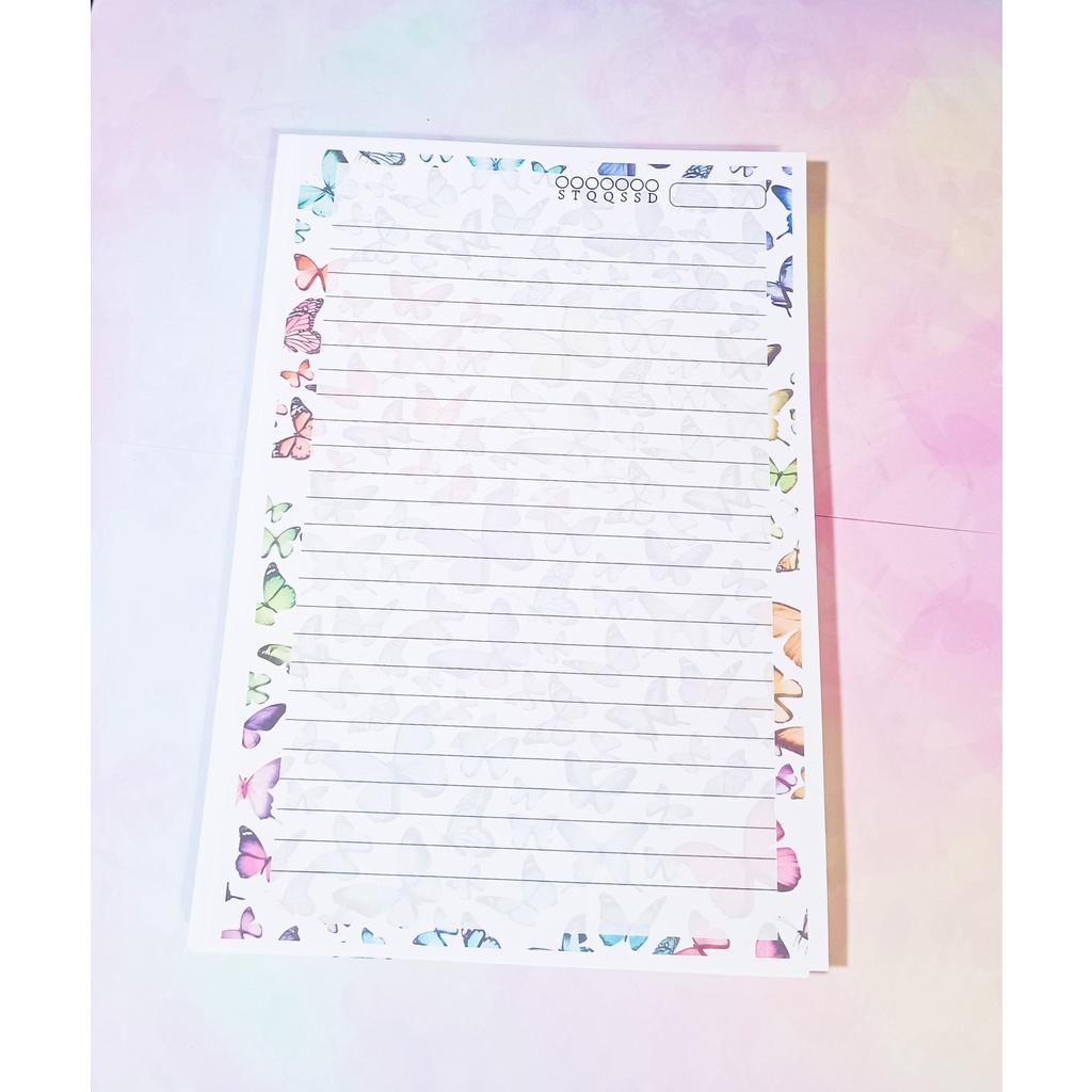100 FOLHAS - MIOLO IMPRESSO P/ CADERNO/DIARIO/BLOCO (REFIL) TAMANHO A5 (14,5X21) em Oferta na Shopee