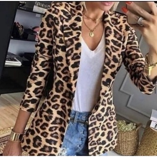 Blazer feminino onça longo, nova tendência da moda feminina