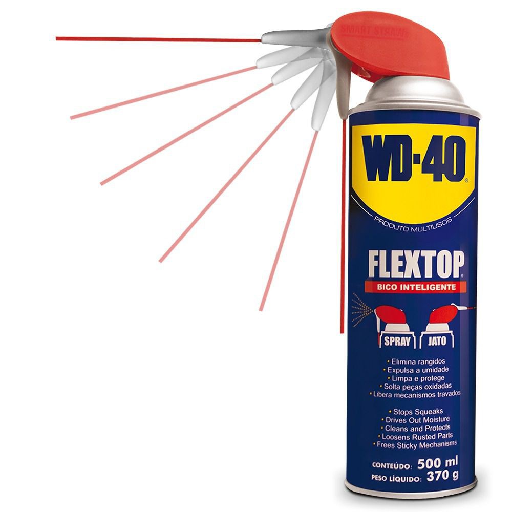 Óleo Lubrificante Wd40 Multiusos Spray Desengripa 500ml Flextop