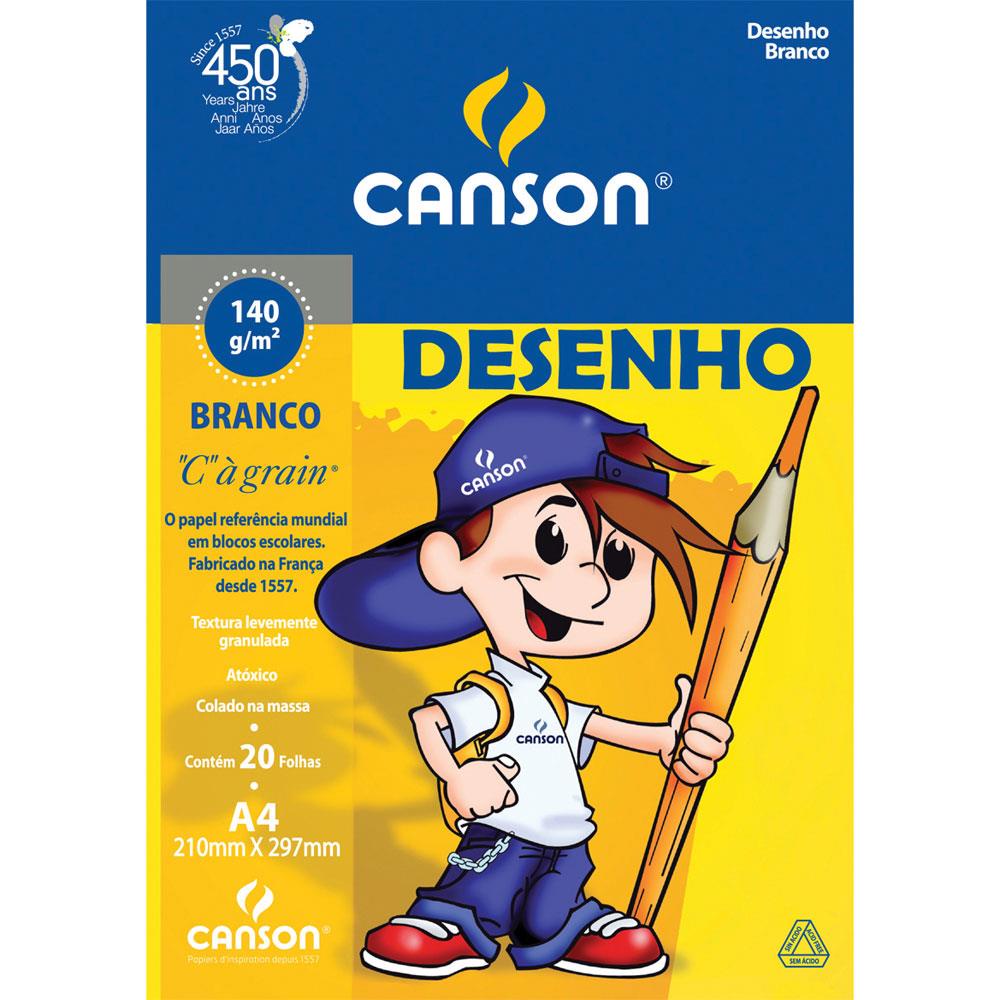 Bloco De Desenho A4 Branco 20 Folhas 1 Un Canson Shopee Brasil 4114