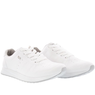 Tênis Via Marte Jogging Detalhe Perfuros Branco