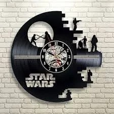 Star Wars 01 - Relógio Disco De Vinil Decoração