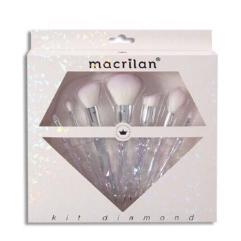 Kit Diamond 7 Pincéis Profissionais Ed003 Macrilan Original