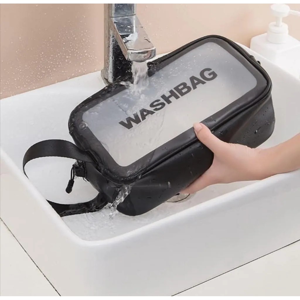 Bolsa Necessaire Wash Bag Transparente À Prova D 'água Para Multiuso Cosméticos Maquiagem Viagem