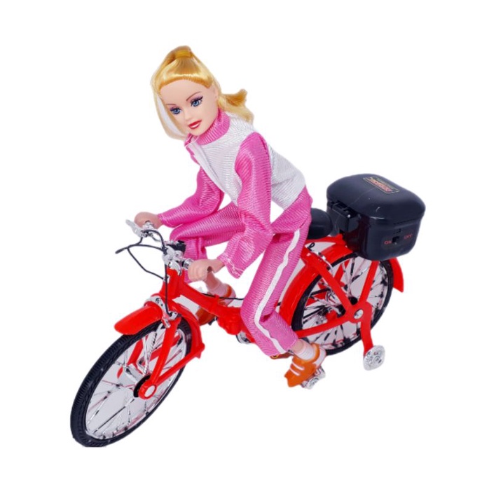 Boneca na Bicicleta, anda sozinha, sons e luzes!!! | Shopee Brasil