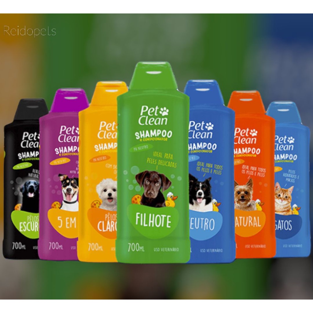 Shampoo E Condicionador Pet Clean Ph Neutro 700ml Para Cachorros e