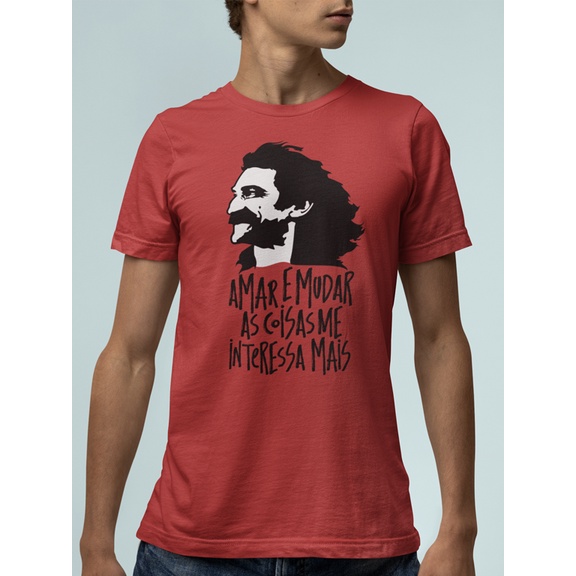 Camiseta MPB Amar e mudar as coisas me interessa mais - Belchior
