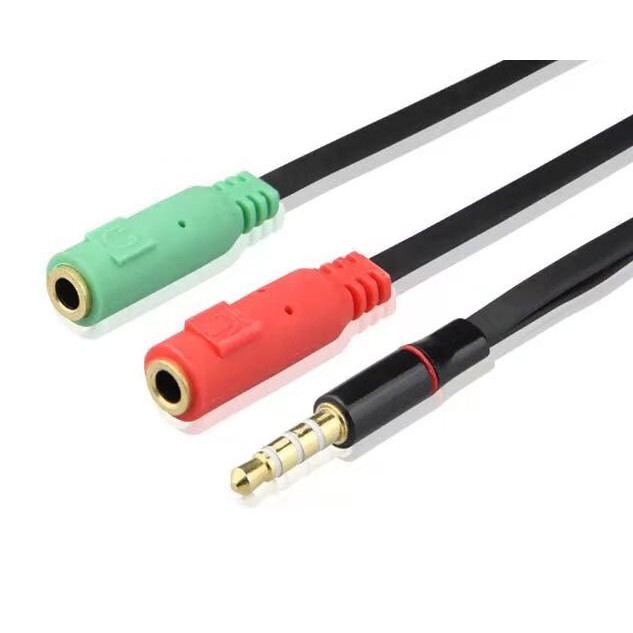 Cabo adaptador P3 macho para 2 P2 fêmea / fone de ouvido e fone de ouvido com microfone