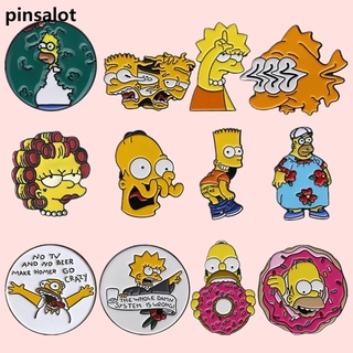 27 Estilos Os Simpsons Esmaltado Pinos Engraçados Bart Simpson Lisa Casar TV Show Dos Desenhos Animados Brochees Criativos Humor Emblema Presente Para Fãs Atacado