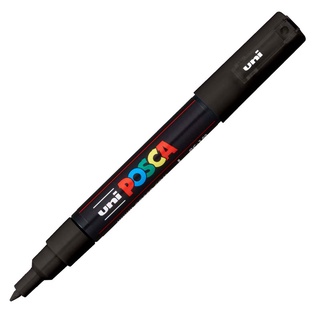 Caneta Posca PC-1M preto Uni-Ball em Oferta na Shopee