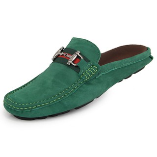 Mule babuche social masculino em couro legítimo caminhada em Oferta na Shopee