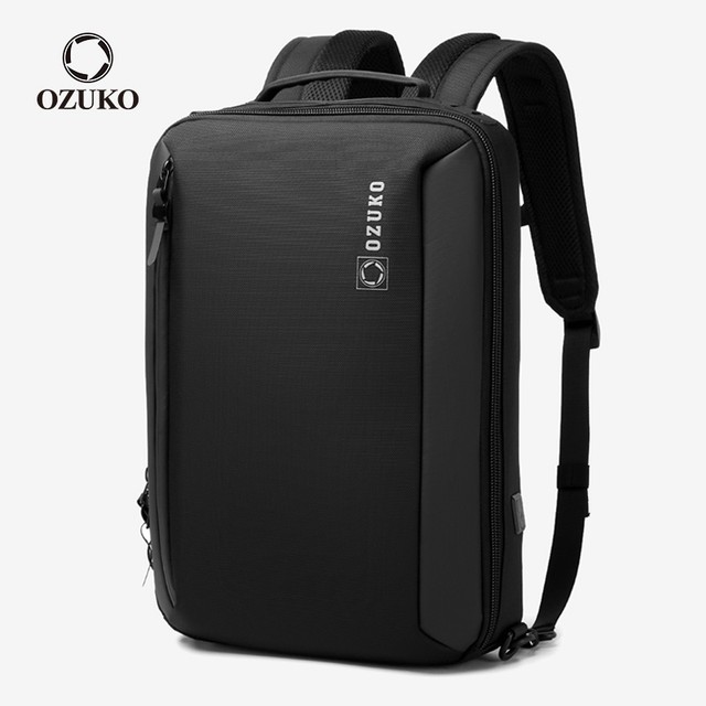 OZUKO Multifuncional Masculino À Prova D'água Carregamento USB Mochila Laptop De 15.6 Polegadas Bolsas De Negócios Para