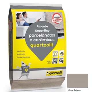 Rejunte Para Porcelanato Super Fino 5kg Cinza Outono Quartzolit em Oferta na Shopee