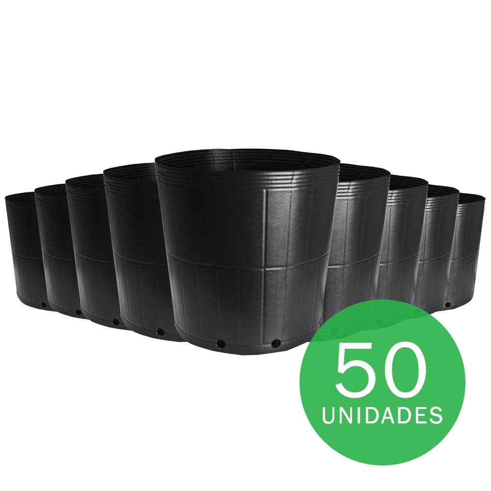 Kit Vaso Preto Flexível para Embalagem de Mudas 1 Litro Nutriplan 50 unidades em Oferta na Shopee