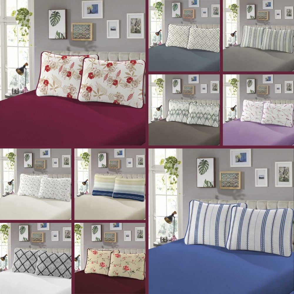 Jogo De Cama 3 Peças Queen Confort Estampado Em Malha Fio 30/1 Penteado Compactado 100 % Algodão SCHWAMBERTEX