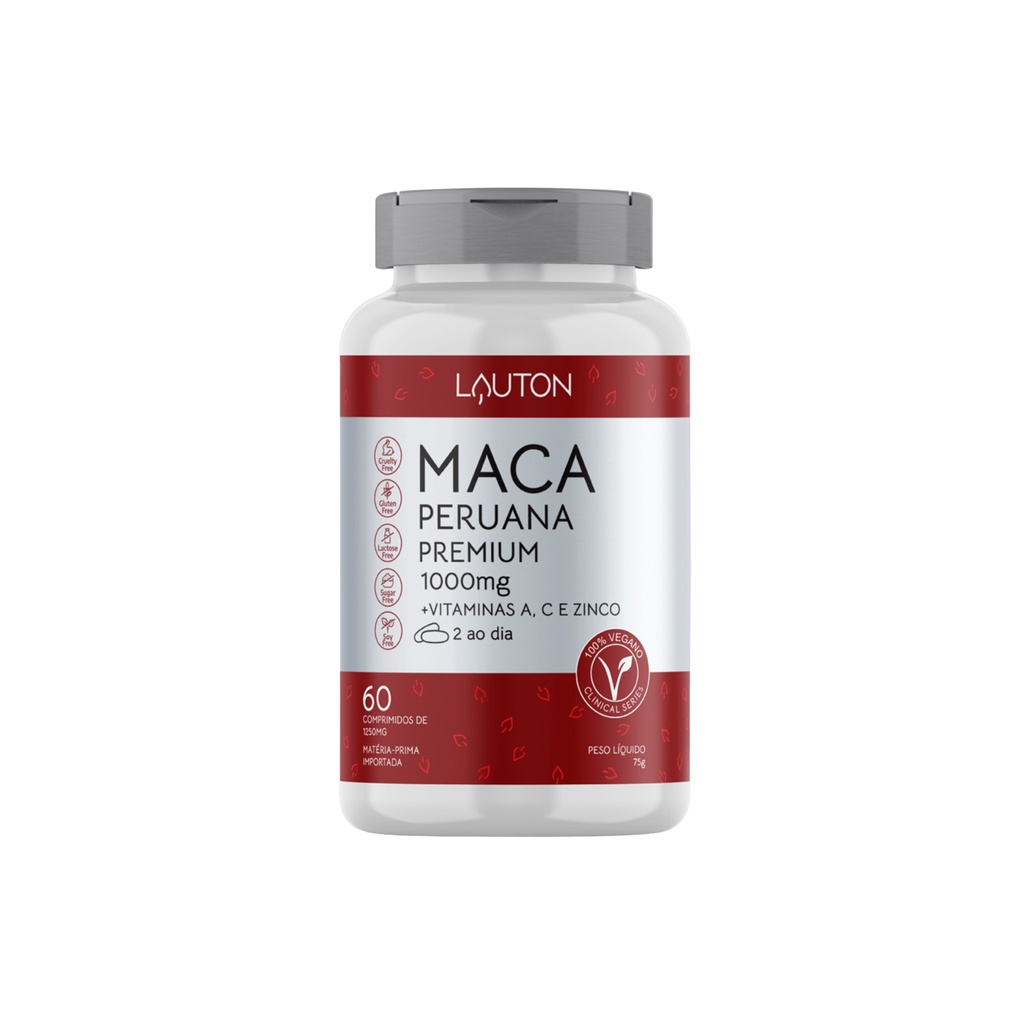 Maca Peruana Premium AUMENTA LIBIDO 1000 Mg com Vitamina A, C e Zinco ...