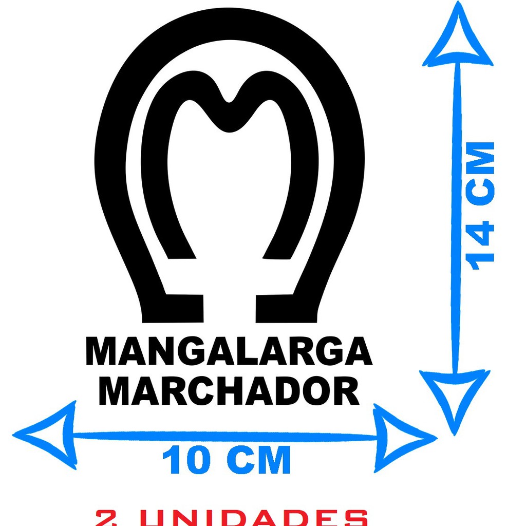 Adesivo Mangalarga Marchador Ferradura Kit 2 Unidades Carro Caminhonete ...