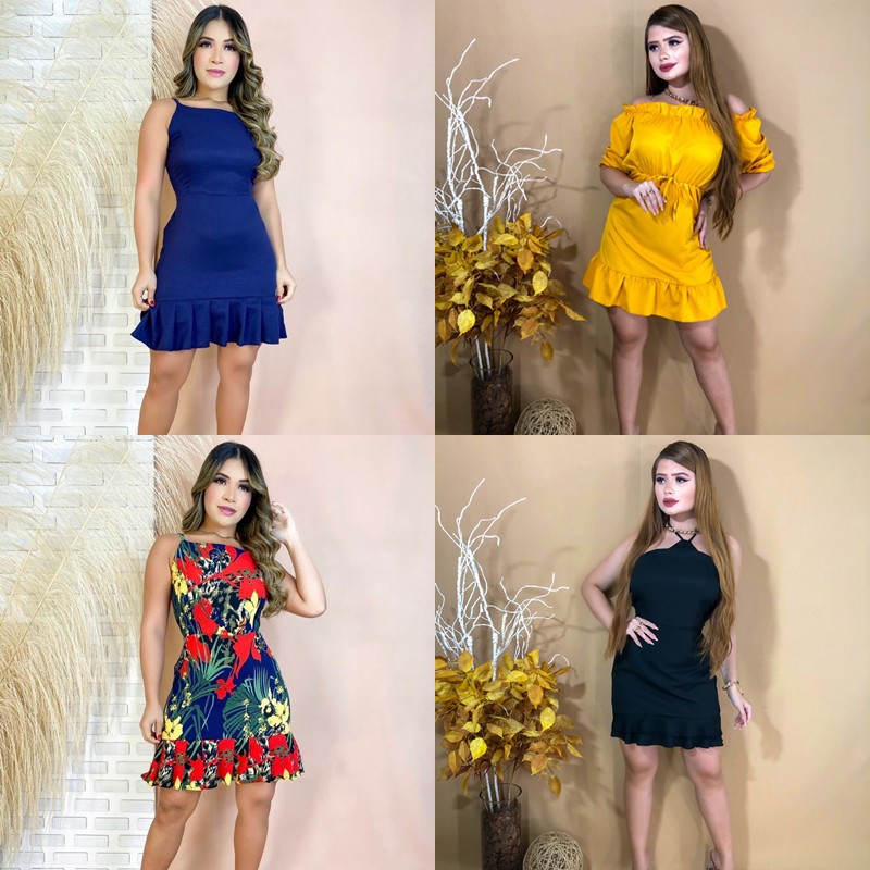 PROMOÇÃO Vestidos Diversos Modelos Moda 2023 Vestido Blogueira | Shopee  Brasil