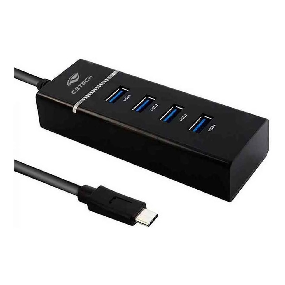 Hub Usb Tipo C 4 Portas Usb 3.0 C3 Tech Hu-c300bk