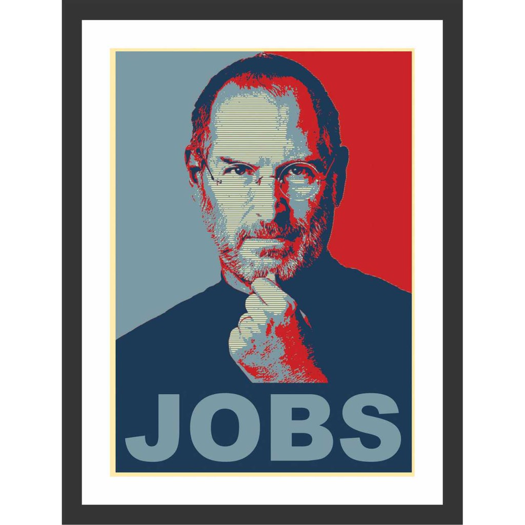 Quadro Decorativo Steve Jobs Apple Informática Salas Decorações Com Moldura T002 P