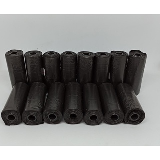 Cata Caca Preto - Refil - 15Rolos/ 225 saquinhos higiênico biodegradáveis - Kit higiênico para cães e gatos - Saquinho para coco/fezes animal ou fralda descartável.
