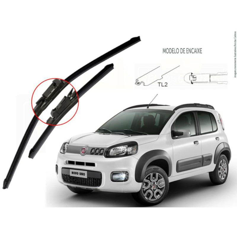 Par Palheta Limpador Parabrisa Novo Uno 2015 2016 2017 2018 2019 2020 em Oferta na Shopee