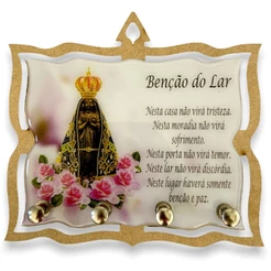 Porta Chave Nossa Senhora Aparecida Rosas Resinado