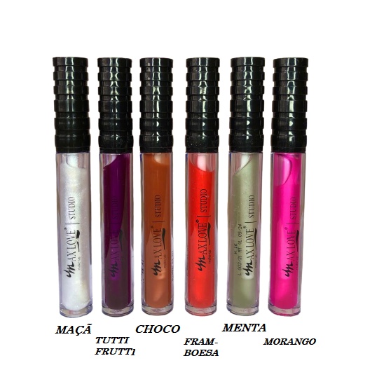 Batom Gloss Látex Translúcido Várias Cores - Max Love em Oferta na Shopee