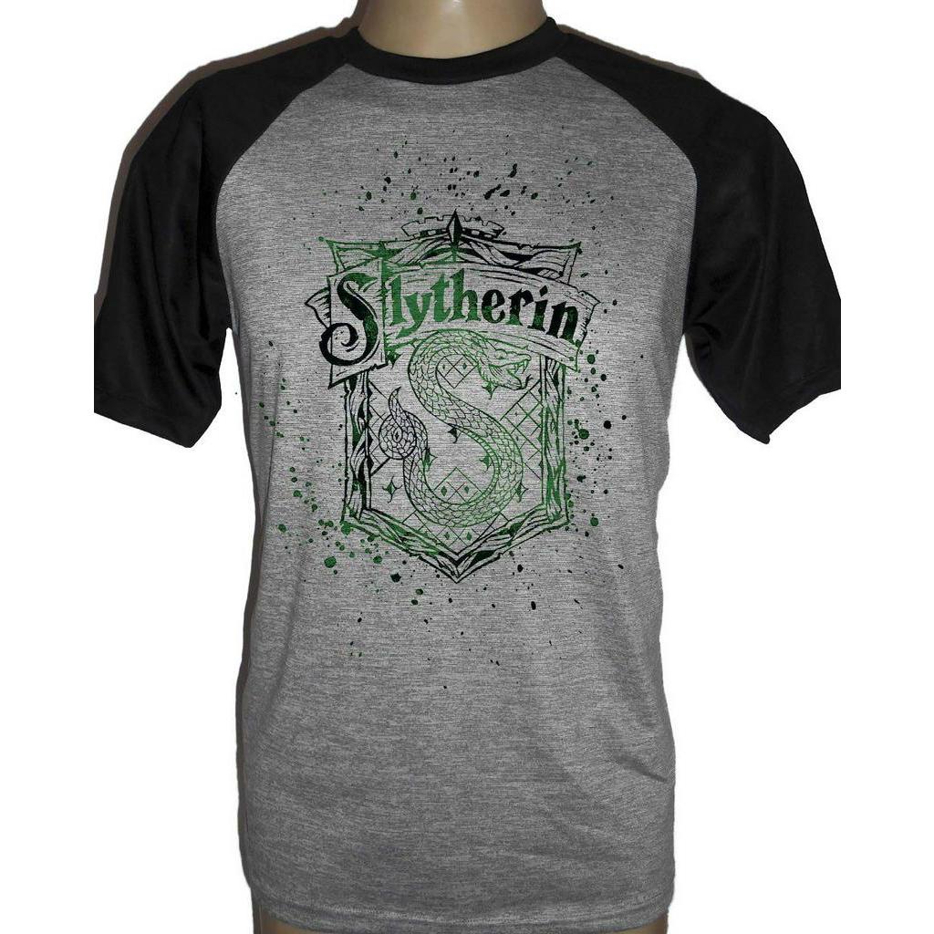 Camiseta Raglan Harry Potter Sonserina Ref03gq Shopee Brasil