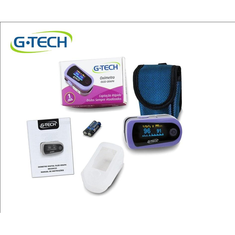 Oximetro de Dedo OLED Graph G-tech Acessórios de Proteção