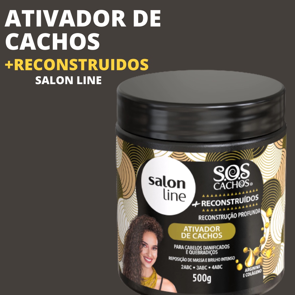 Ativador De Cachos Sos Cachos Arginina Reconstrucao Salon Line 500g Shopee Brasil