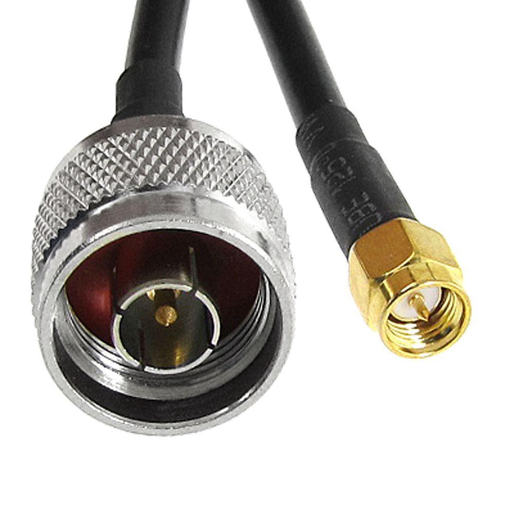 Cabo Pigtail 10 Metros Rgc58 N Macho + Sma Macho(pino Macho)
