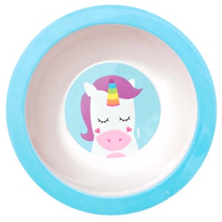 Prato Para Alimentação Infantil Para Bebê Tigela 350ml Bowl Animal Fun Unicórnio Buba