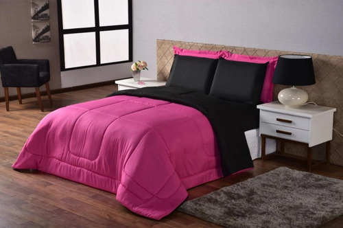 Kit Edredon Ternura Casal Queen 5 Peças Dupla Face